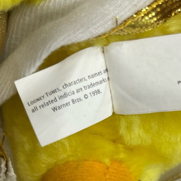 Vintage 1998 90s Looney Tunes ANGEL TWEETY BIRD Plush Wings Halo ACE 17" - Picture 4 of 11